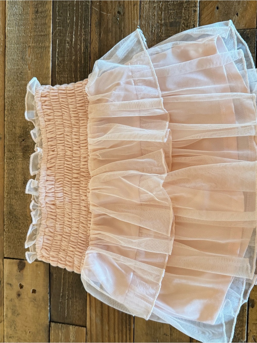 art class Light Pink Layered Tulle Skirt
